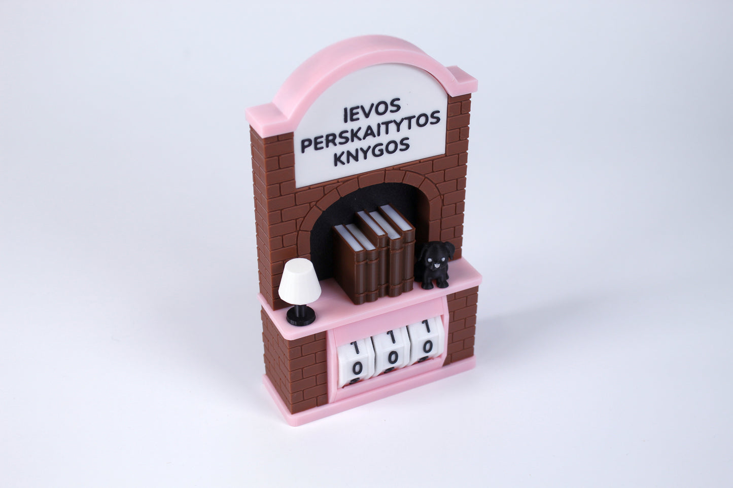 Perskaitytų knygų skaičiuoklė su norimu tekstu arba vardu