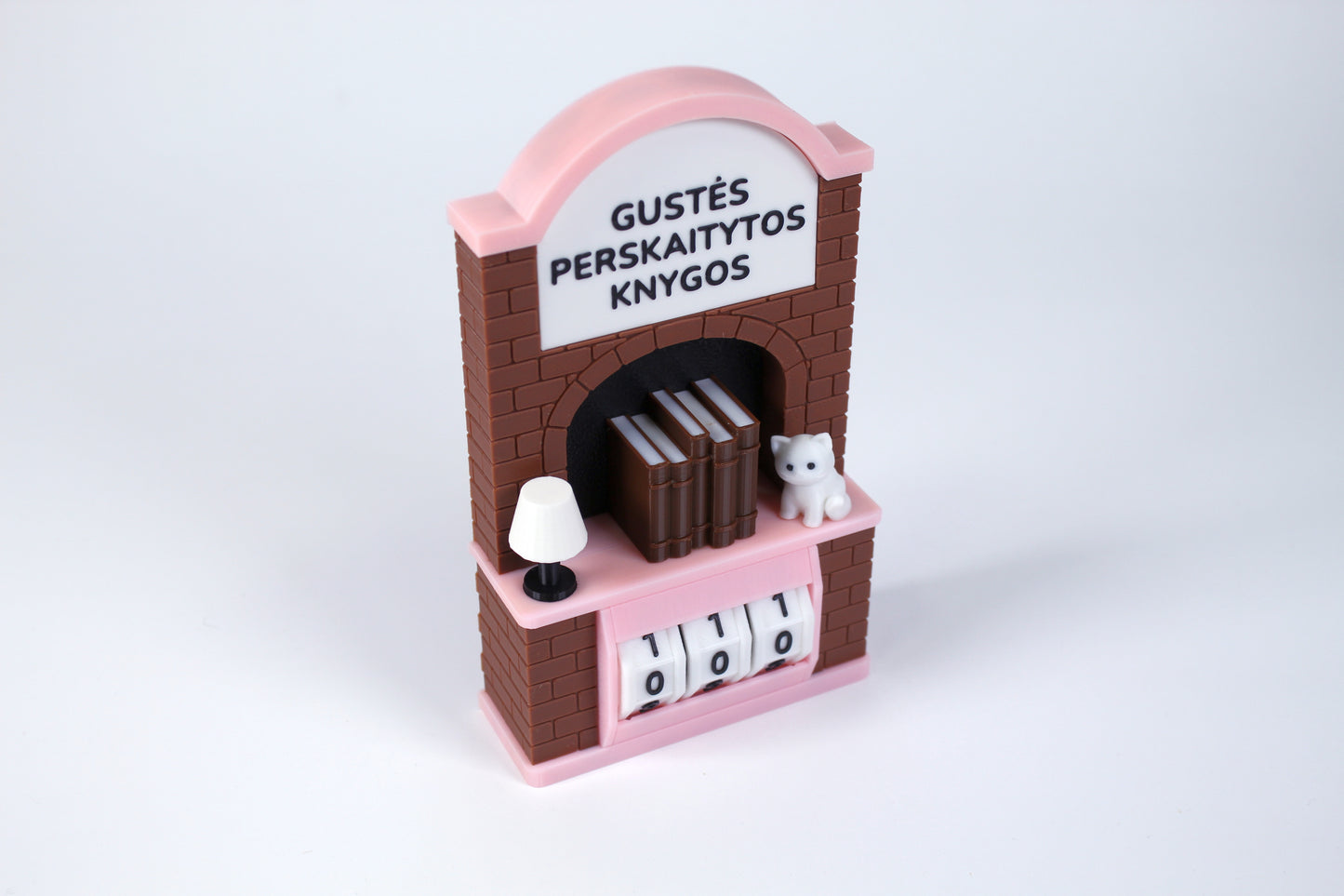 Perskaitytų knygų skaičiuoklė su norimu tekstu arba vardu